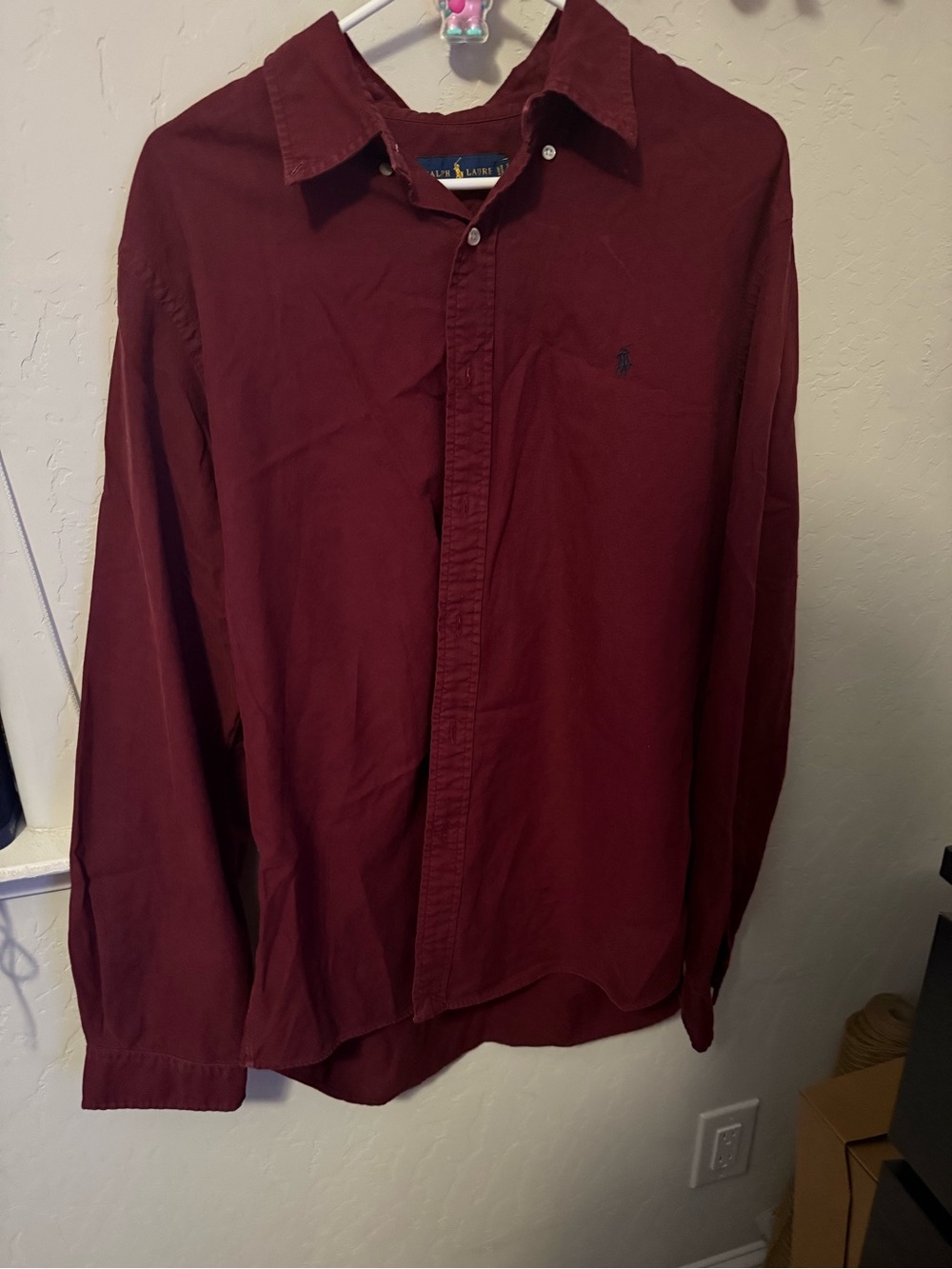 Ralph Lauren Men's Long-Sleeve Button-Down Shirt - Maroon